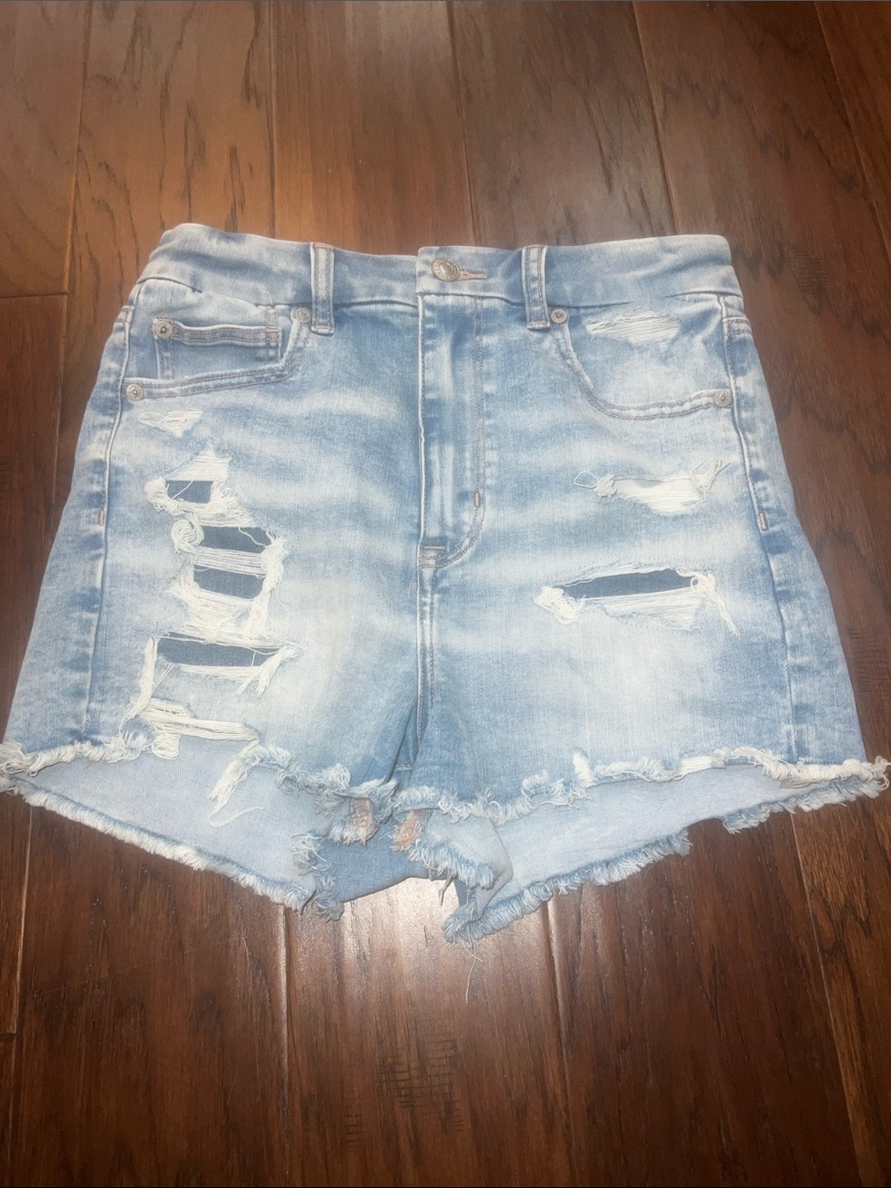 American Eagle Light Blue Distressed shorts